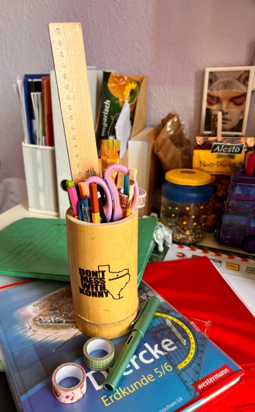 Bambus Utensilienbecher - Don't mess with Konny